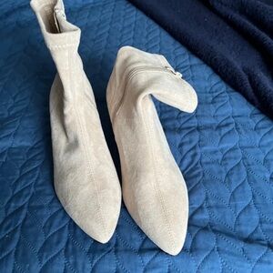 Elegant Cream Ankle Boots